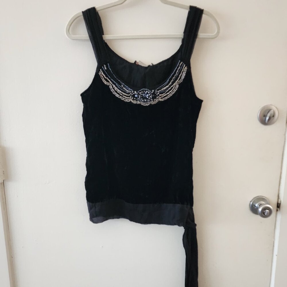Vintage BCBG Max Azria velvet silk top, NWT Medium, see description